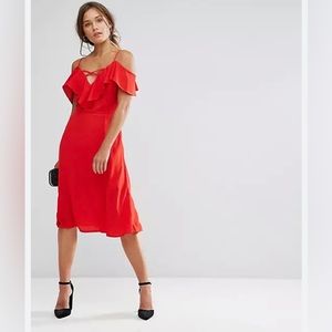 Lunik Ruffle Dress With Side Slit